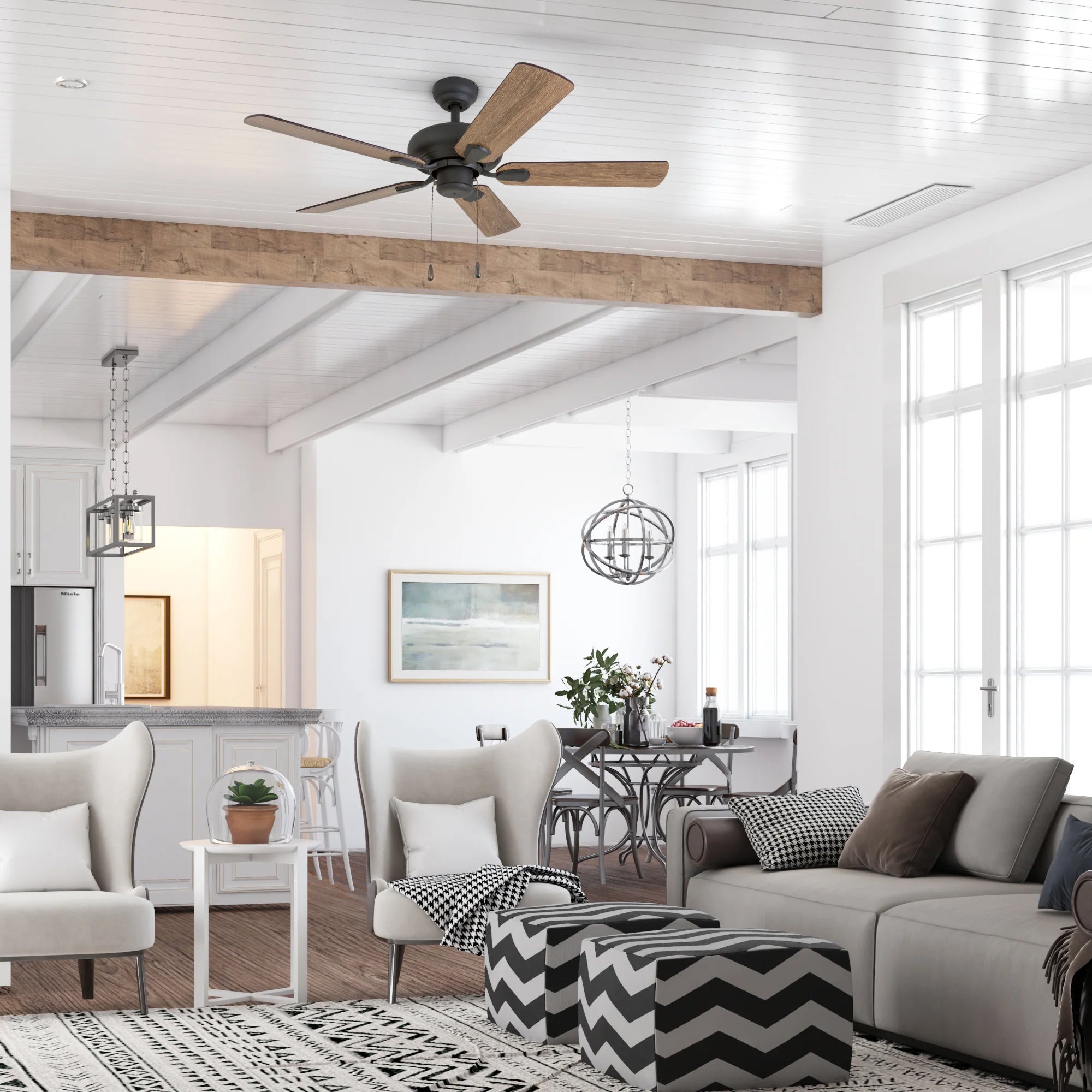Prominence Home Russwood 42 Inch Farmhouse Ceiling Fan with No Light, Bronze - VMInnovations