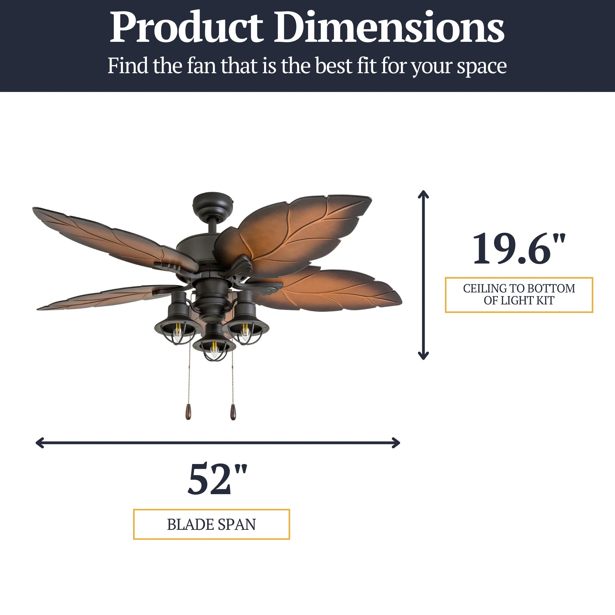 Prominence Home 3 Pack Ocean Crest 52" Tropical IndoorOutdoor Ceiling Fan Bronze