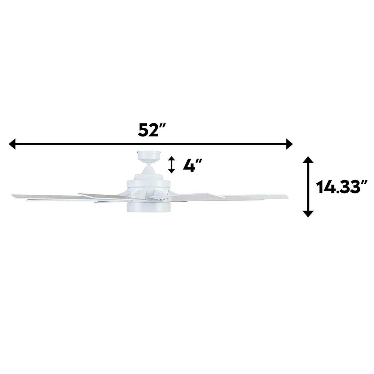 Honeywell Xerxes Ceiling Fan, Quiet Motor and Remote Control, 62", (Open Box)