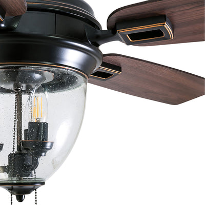 Honeywell Glencrest Ceiling Fan, Quite Motor and Pull Chain Control, 52", Bronze (For Parts)