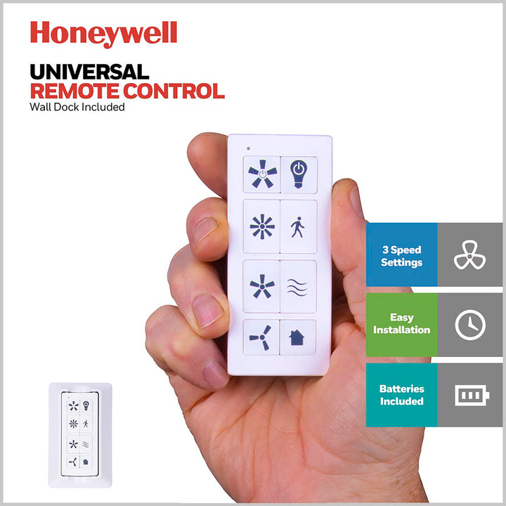 Honeywell Kaliza Ceiling Fan, Quiet Motor and Remote Control, 56", Bright White
