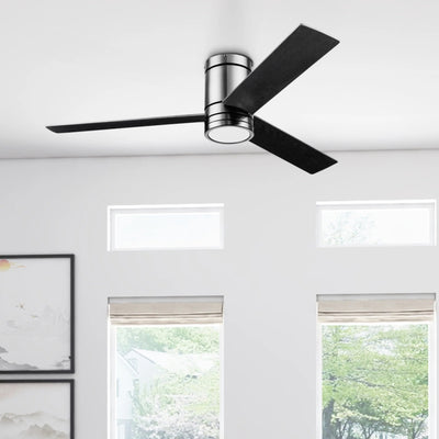Prominence Home 52" Ceiling Fan, LED Light, Remote, Flush Mount, Espy, Gun Metal - VMInnovations