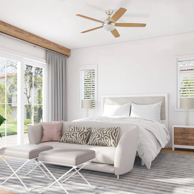 Prominence Home 52" Modern Ceiling Fan, Light, Remote Control Indoor (For Parts)