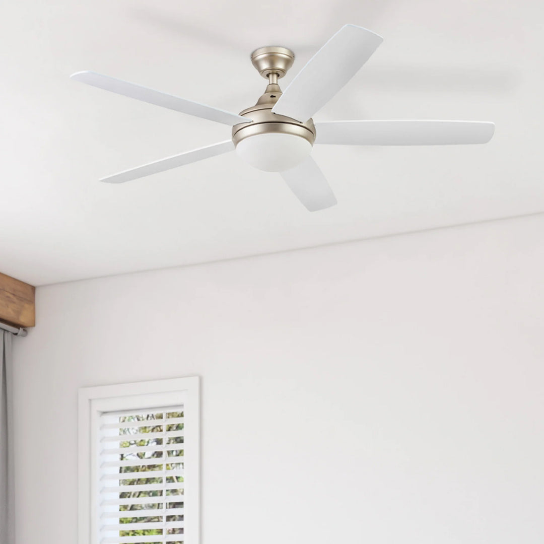 Prominence Home 52" Modern Ceiling Fan, Light, Remote Control, Gold (Open Box)