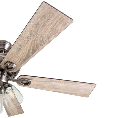 Prominence Home 52" Farmhouse LED Ceiling Fan w/Light, Antique Pewter (Open Box) - VMInnovations