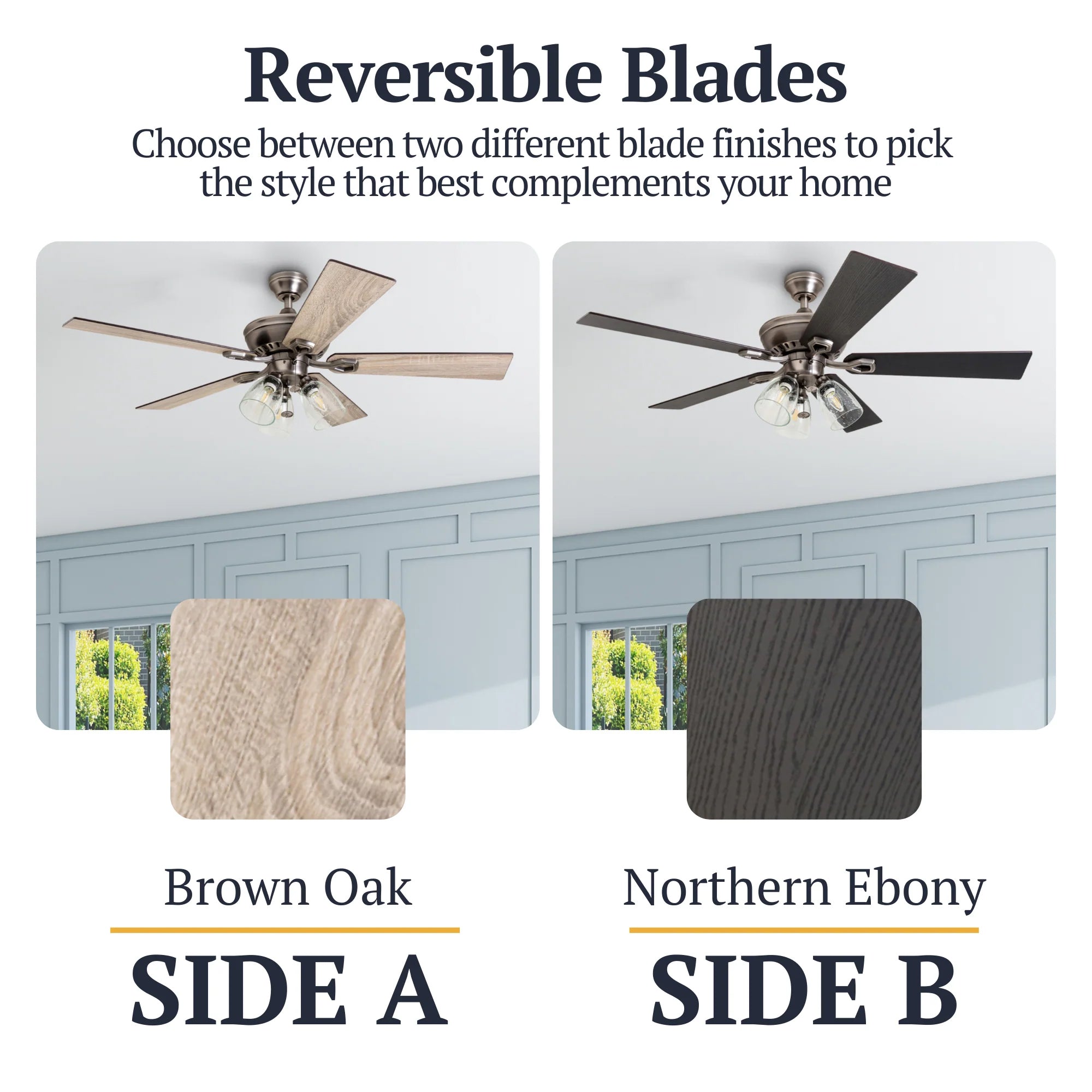 Prominence Home 52" Farmhouse LED Ceiling Fan w/Light, Antique Pewter (Open Box) - VMInnovations