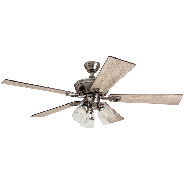 Prominence Home 52" Farmhouse LED Ceiling Fan w/Light, Antique Pewter (Open Box)
