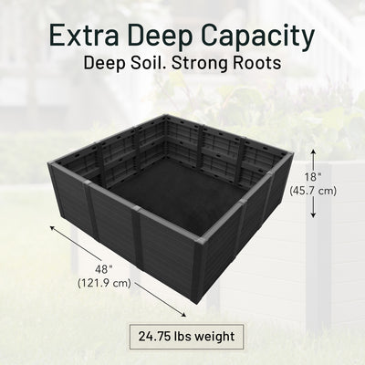 Tierra Verde 48-Inch x 48-Inch Raised Garden Bed for Patios or Decks (For Parts) - VMInnovations