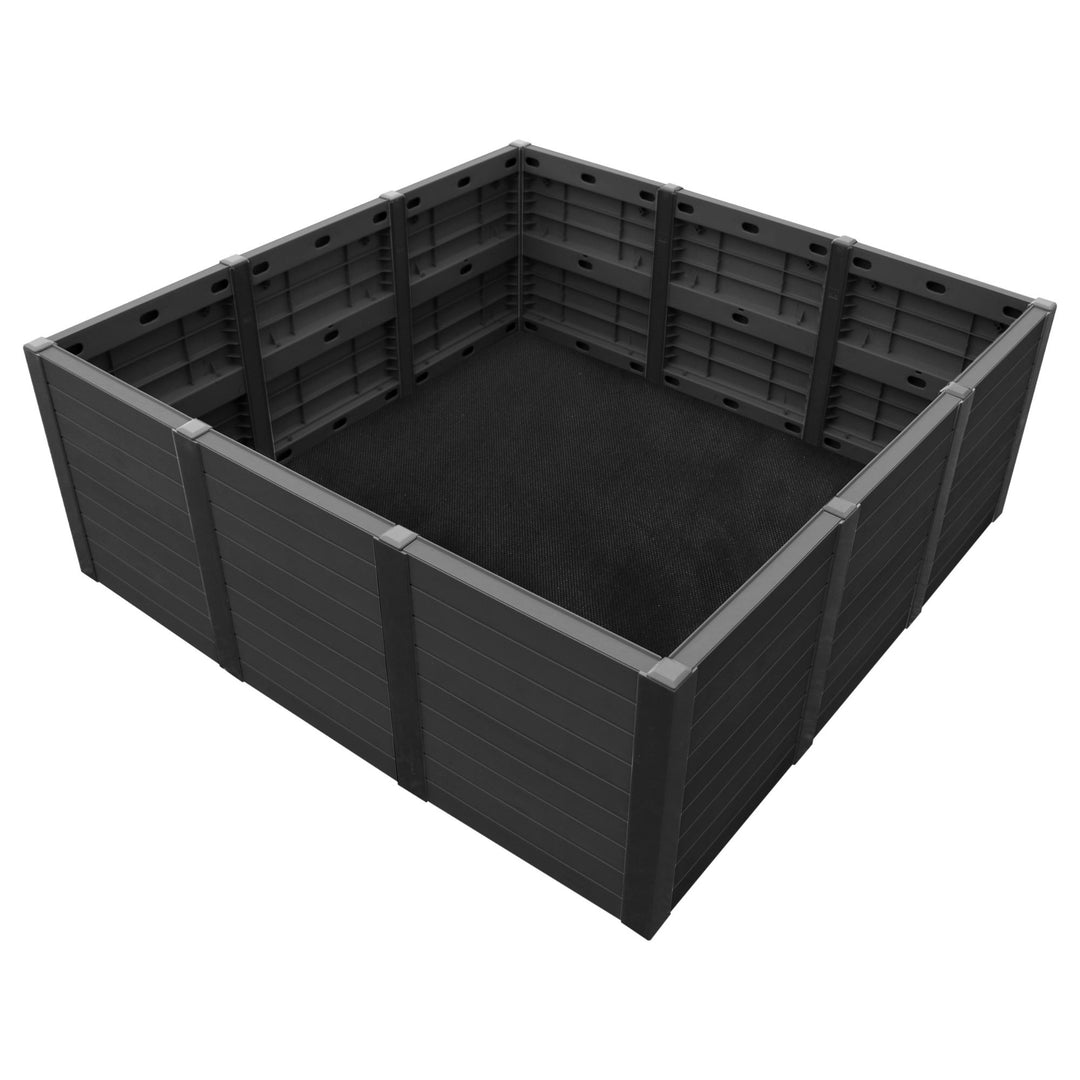 Tierra Verde 48-Inch x 48-Inch Raised Garden Bed for Patios or Decks, Black