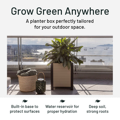 Tierra Verde 17-Inch x 17-Inch Flora Cube Planter Box for Patios or Decks (Used)