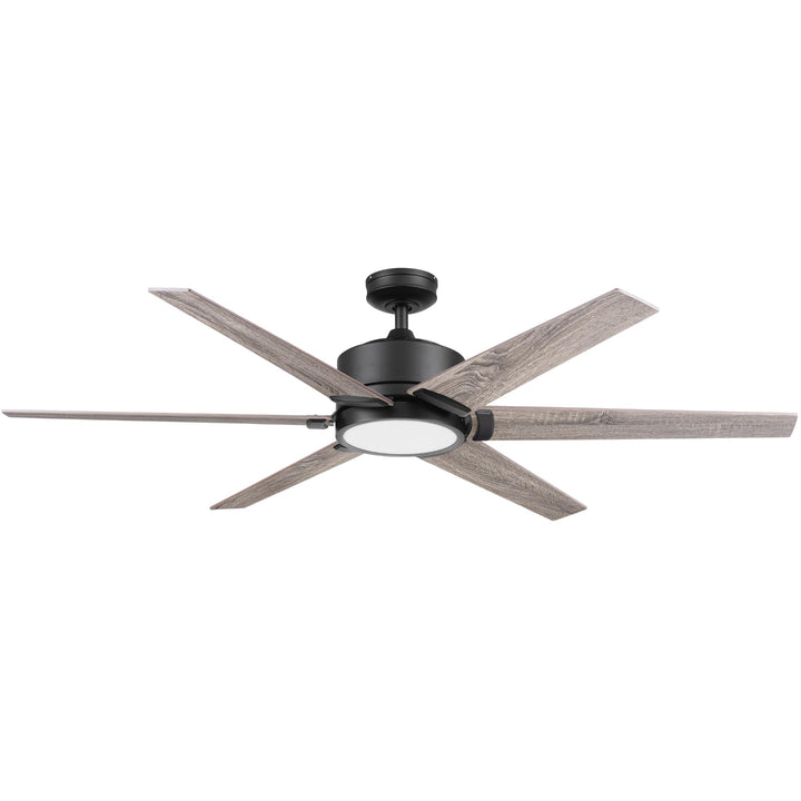 Honeywell Talbert Ceiling Fan, Color Changing LED and Remote, 62", Matte Black