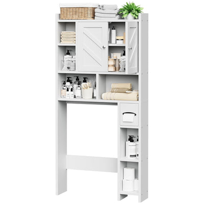 Meilocar Over Toilet Storage Cabinet with Shelves & Tissue Holder, White (Used) - VMInnovations