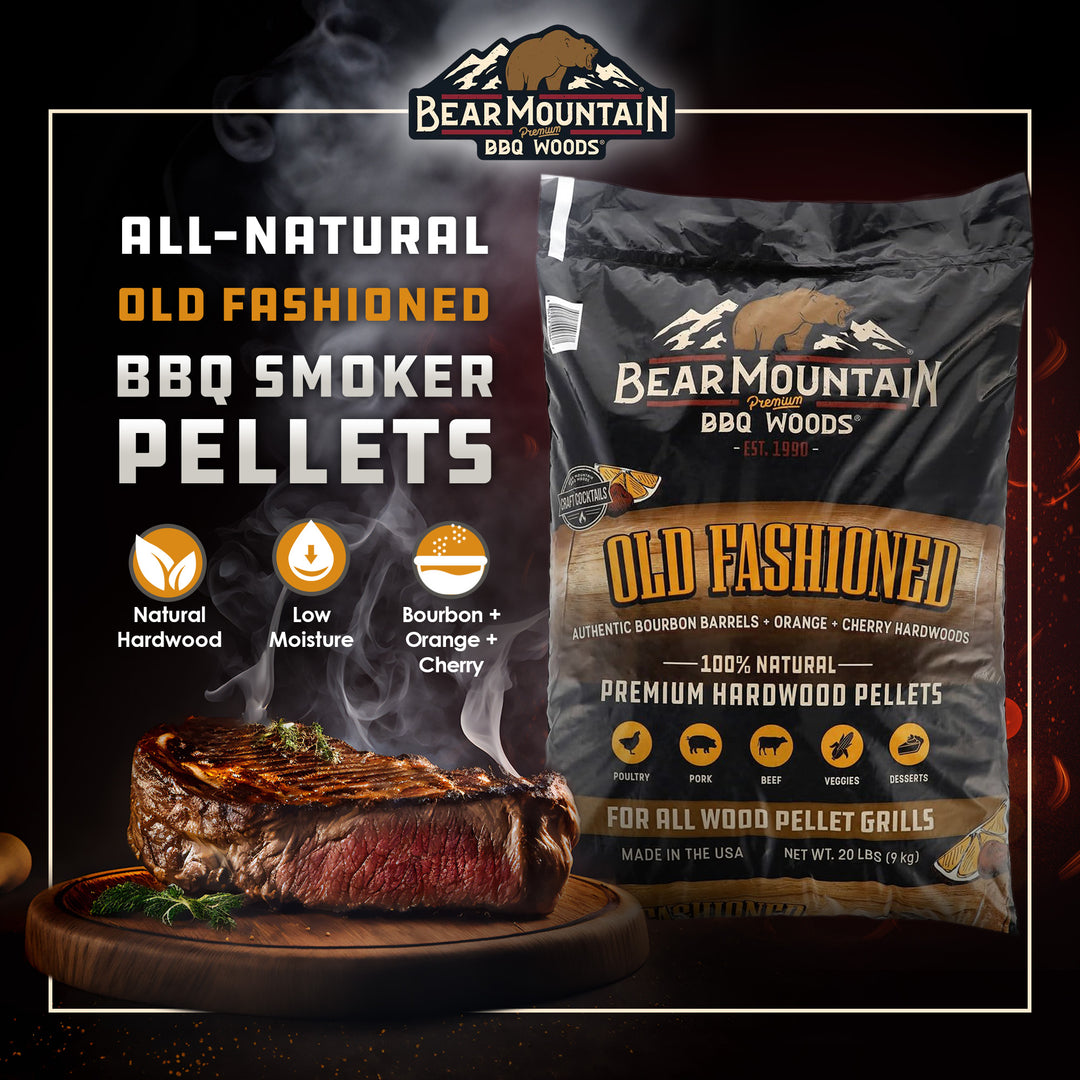 Bear Mountain BBQ All-Natural Old Fashioned Hardwood Smoker Pellets, 20 Lb Bag