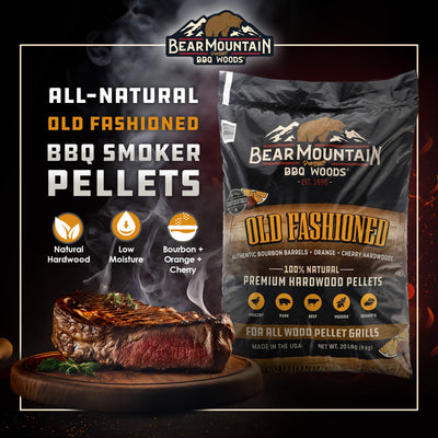 Bear Mountain BBQ All-Natural Old Fashioned Hardwood Smoker Pellets, 20 Lb Bag - VMInnovations