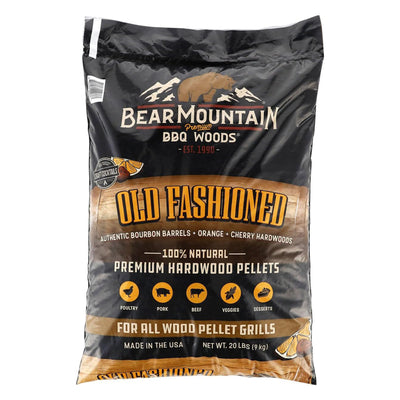 Bear Mountain BBQ All-Natural Old Fashioned Hardwood Smoker Pellets, 20 Lb Bag - VMInnovations