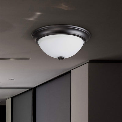 Portage Bay 11 Inch Flush Mount Ceiling Fixture Alabaster Lighting (Open Box)