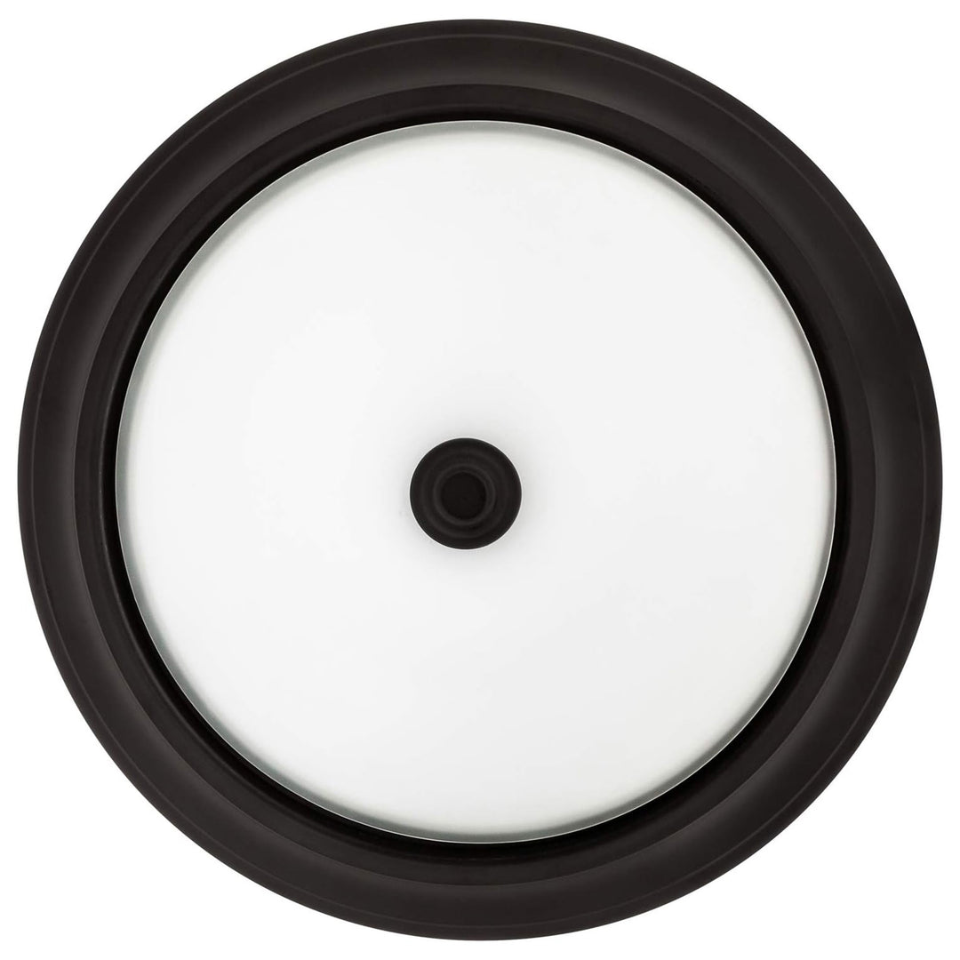 Portage Bay 11 Inch Flush Mount Ceiling Fixture Alabaster Glass Lighting, Bronze - VMInnovations