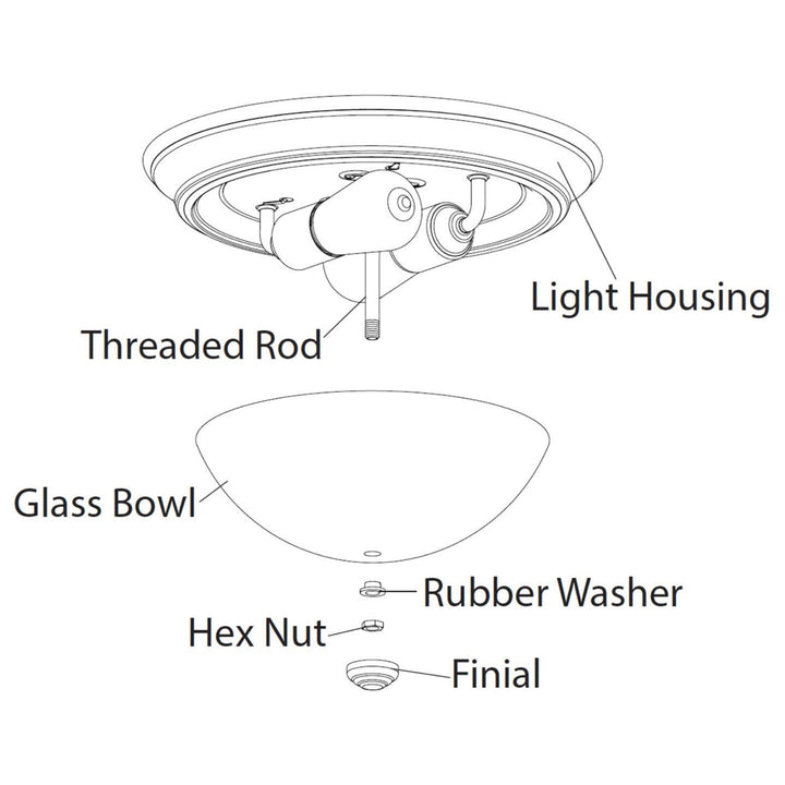 Portage Bay 11 Inch Flush Mount Ceiling Fixture Alabaster Glass Lighting, Bronze - VMInnovations