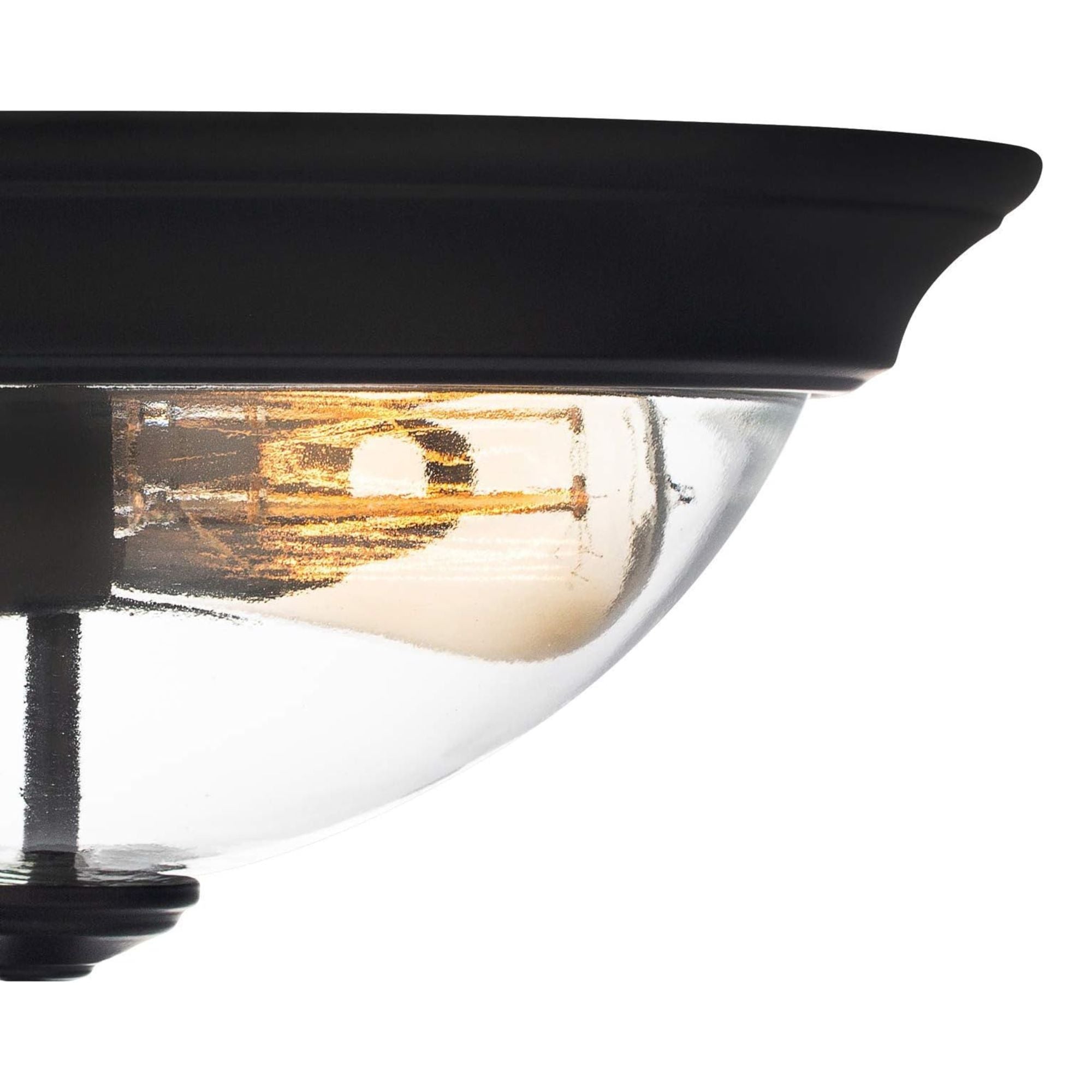 Prominence Home 13” Flush Mount Indoor Ceiling Light, Madalyn, Bronze (Open Box) - VMInnovations