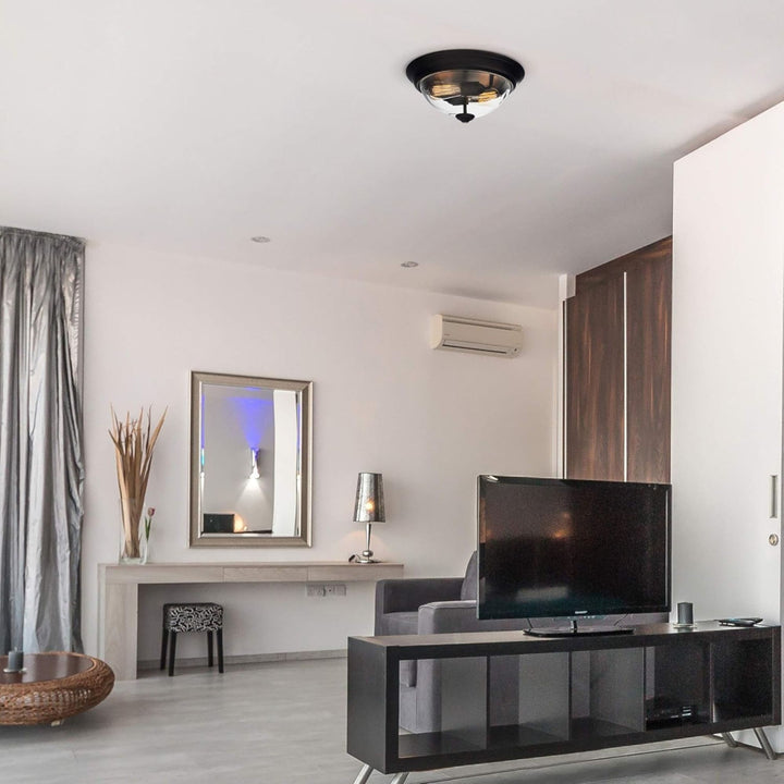 Prominence Home 13” Flush Mount Indoor Ceiling Light, Madalyn, Bronze (Open Box)