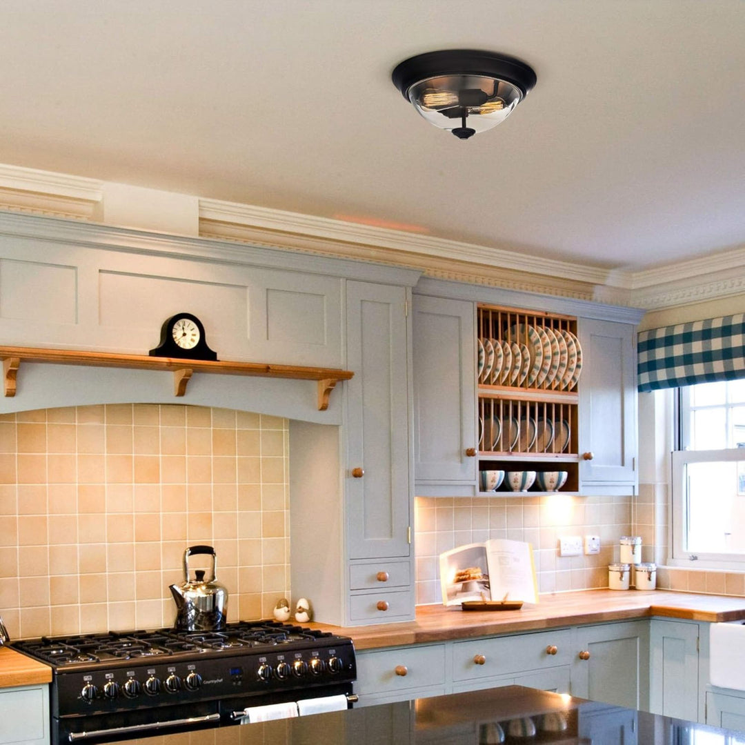 Prominence Home 13” Flush Mount Indoor Ceiling Light, Madalyn, Bronze (Open Box)