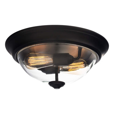 Prominence Home 13” Flush Mount Indoor Ceiling Light, Madalyn, Bronze (Open Box) - VMInnovations