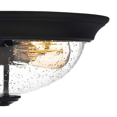 Prominence Home 13” Flush Mount Seeded Ceiling Light, Madalyn, Bronze (Open Box) - VMInnovations