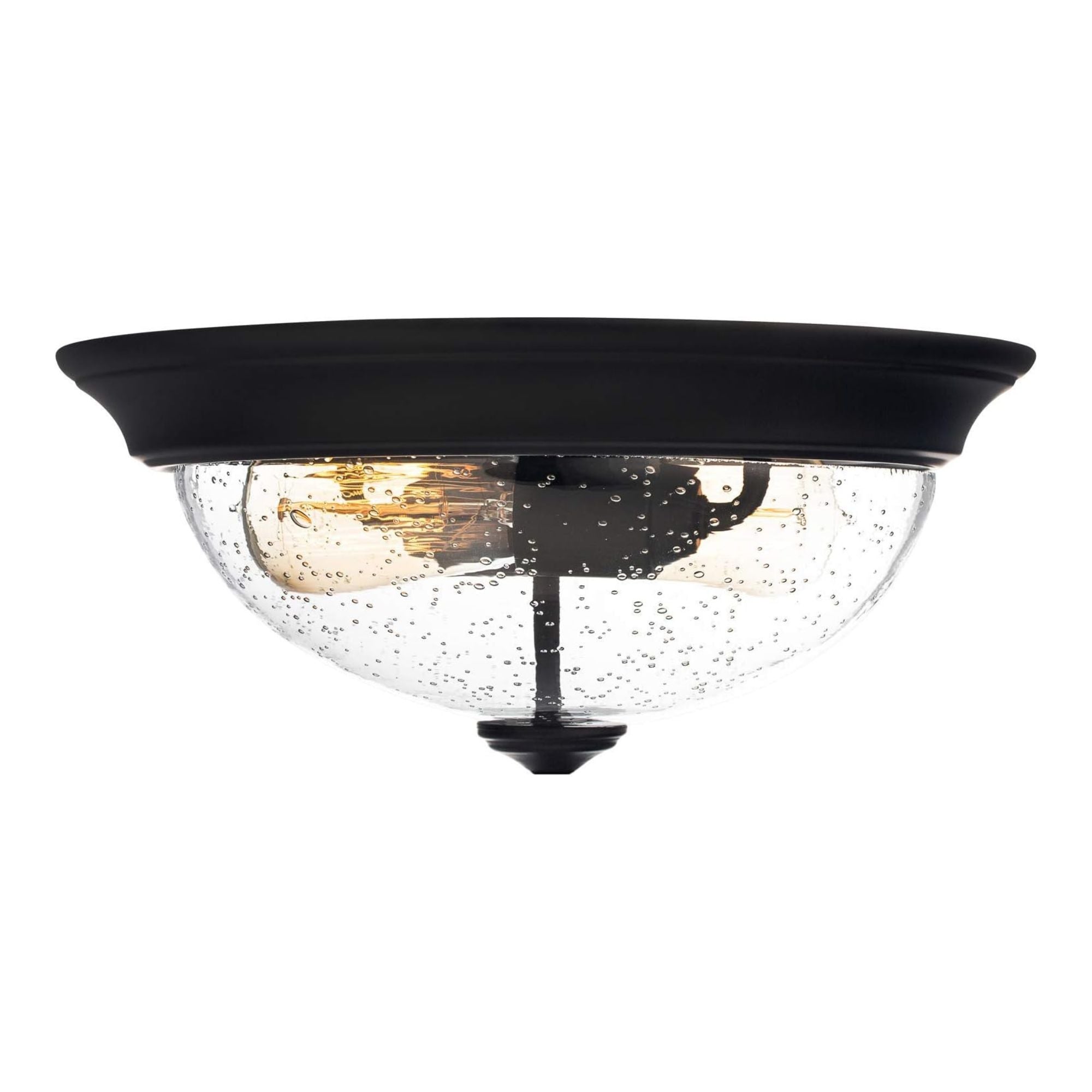 Prominence Home 13” Flush Mount Seeded Ceiling Light, Madalyn, Bronze (Open Box) - VMInnovations