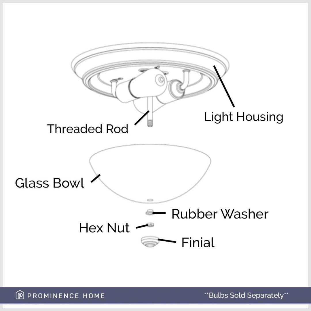 Prominence Home 13” Flush Mount Indoor Ceiling Light, Madalyn, Nickel (Open Box)