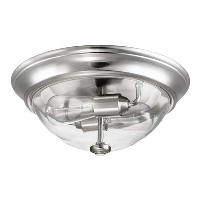 Prominence Home 13” Flush Mount Indoor Ceiling Light, Madalyn, 51380-31, Nickel - VMInnovations