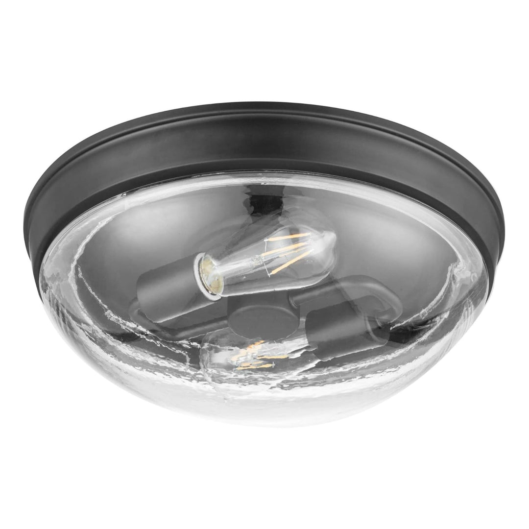 Prominence Home 13" Flush Mount Ceiling Light, Clear Glass, Bronze (Open Box)