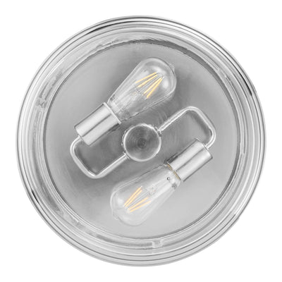 Prominence Home 3 Pack Madalyn 13" Ceiling Light Clear Drum Glass Brushed Nickel