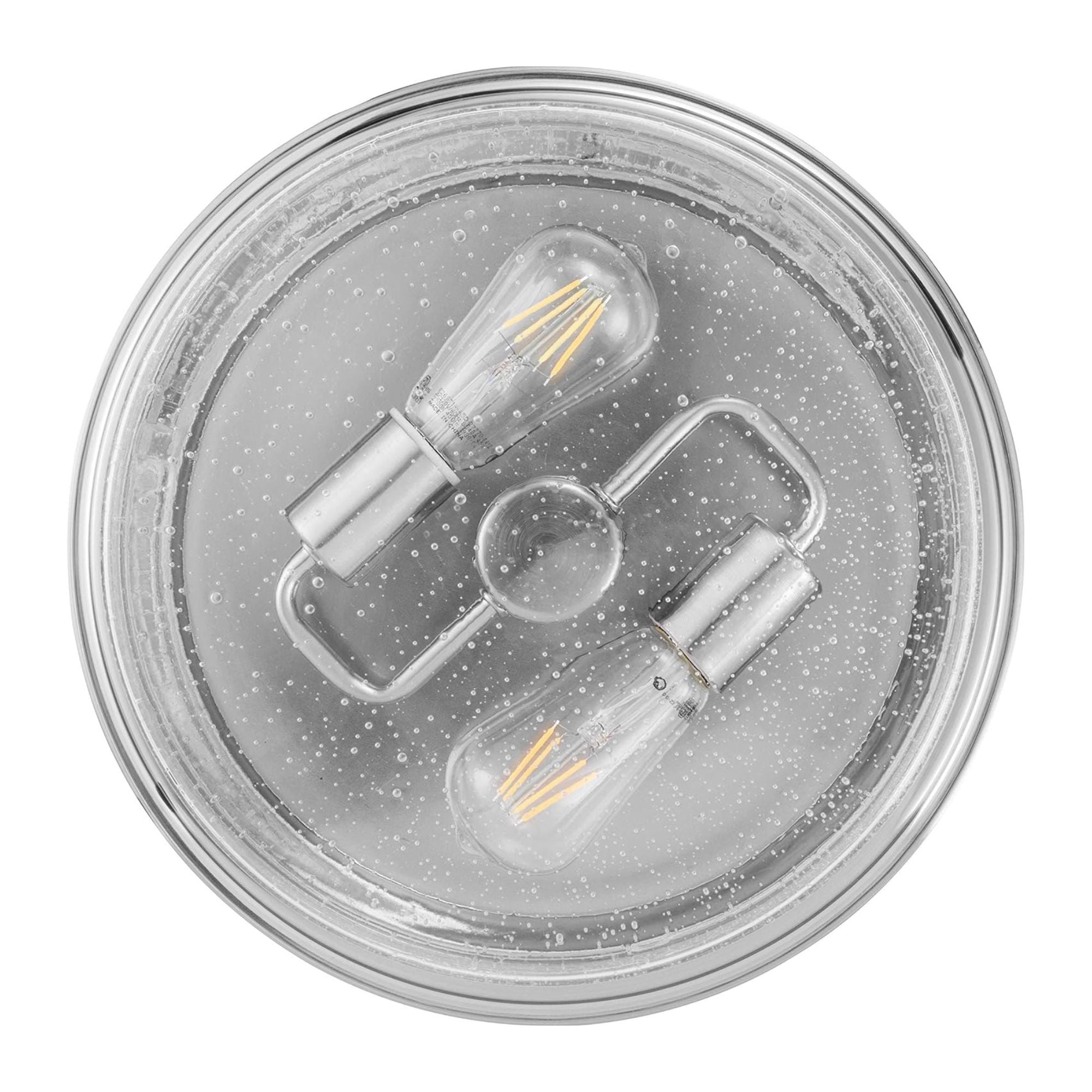 Prominence Home 3 Pack Madalyn 13" Ceiling Light, Seeded Drum Glass, Bronze
