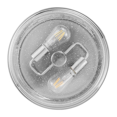 Prominence Home 3 Pack Madalyn 13" Ceiling Light, Seeded Drum Glass, Bronze