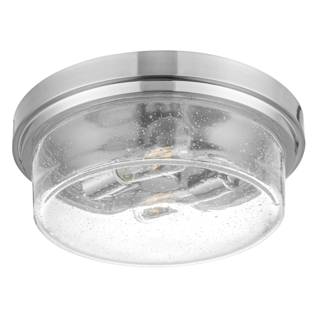 Prominence Home Madalyn 13" Ceiling Light, Seeded Drum Glass, Nickel (Open Box)