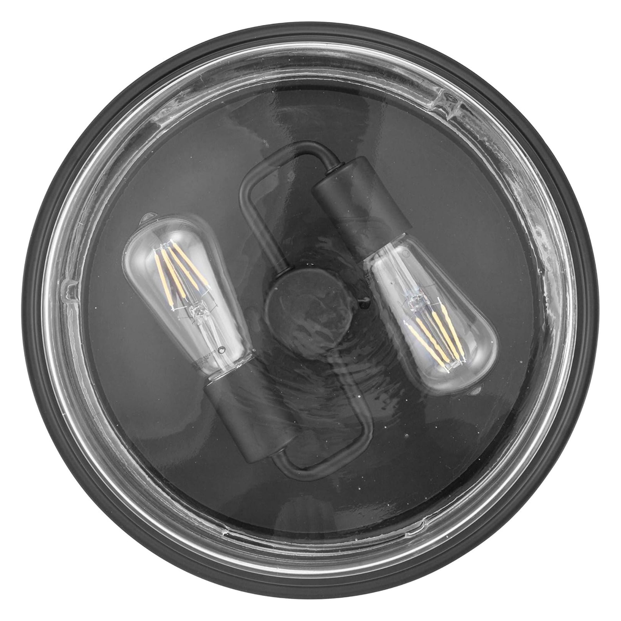 Prominence Home 4 Pack Madalyn 13" Ceiling Light, Clear Drum Glass, Bronze