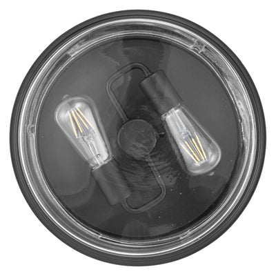 Prominence Home 4 Pack Madalyn 13" Ceiling Light, Clear Drum Glass, Bronze
