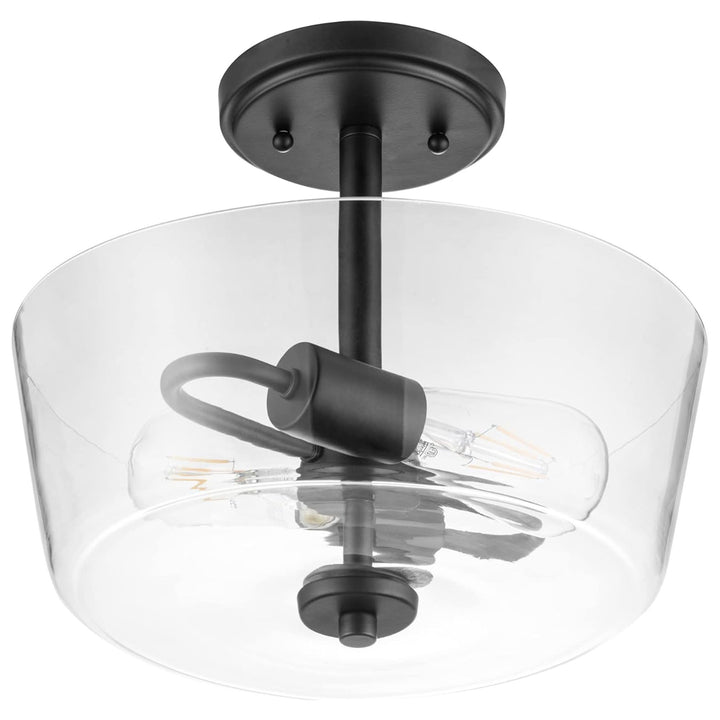 Prominence Home 2 Light Ceiling Fixture Clear Glass Lighting Viktoria(Open Box)