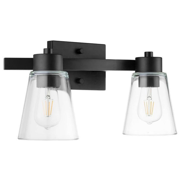 Prominence Home 2 Light Bathroom Wall Vanity Light, Matte Black (Open Box)