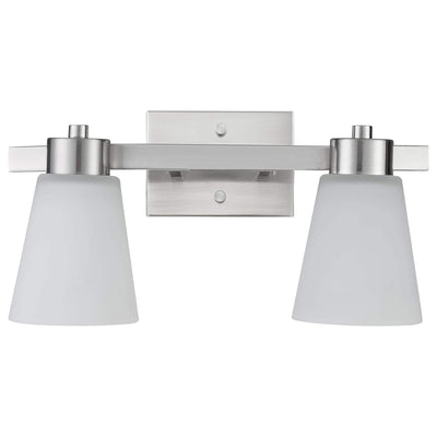 Prominence Home 2 Pack 2 Light Modern Bathroom Vanity Light with Frosted Glass - VMInnovations