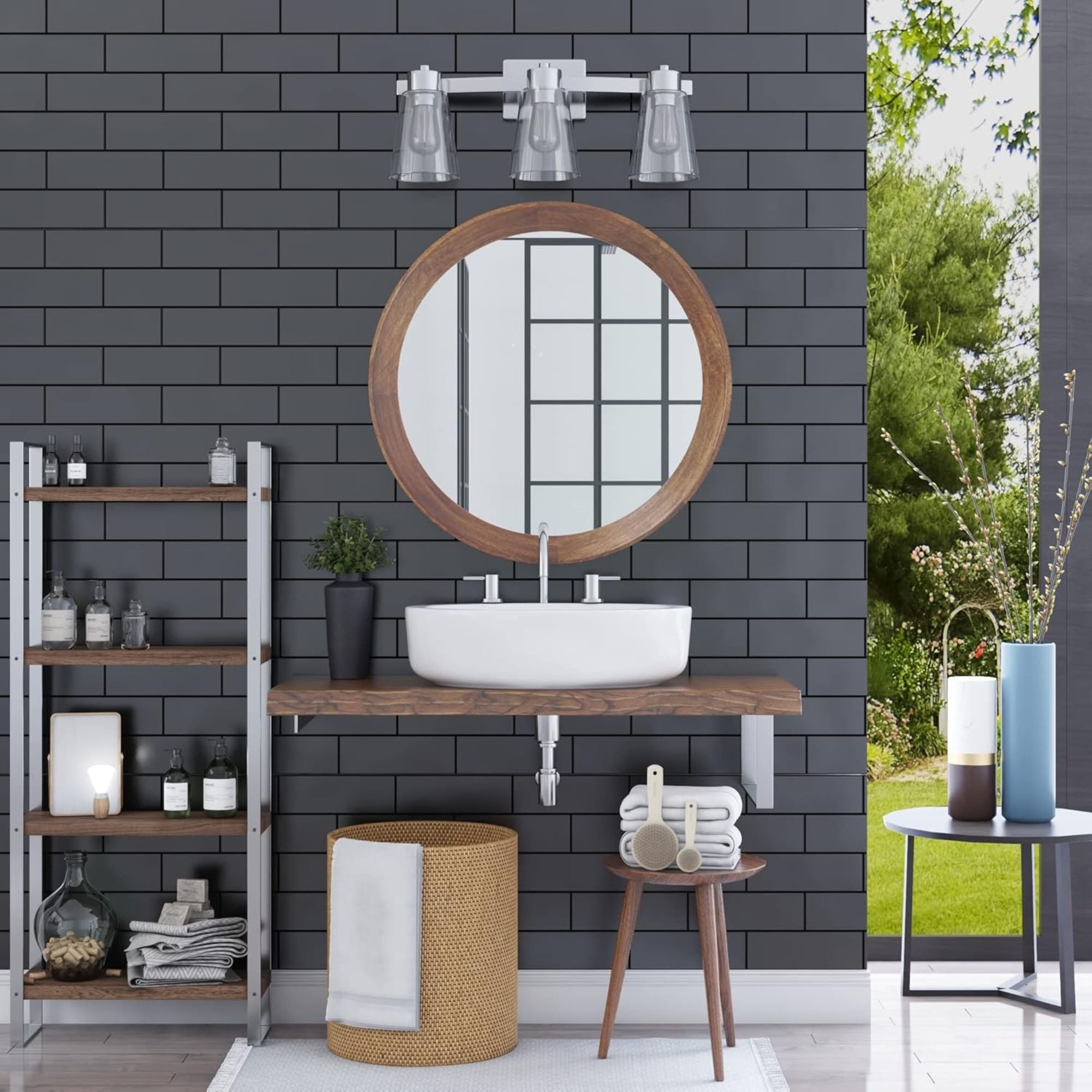 Prominence Home 2 Pack Fairendale 3 Light Bathroom Vanity Light, Brushed Nickel
