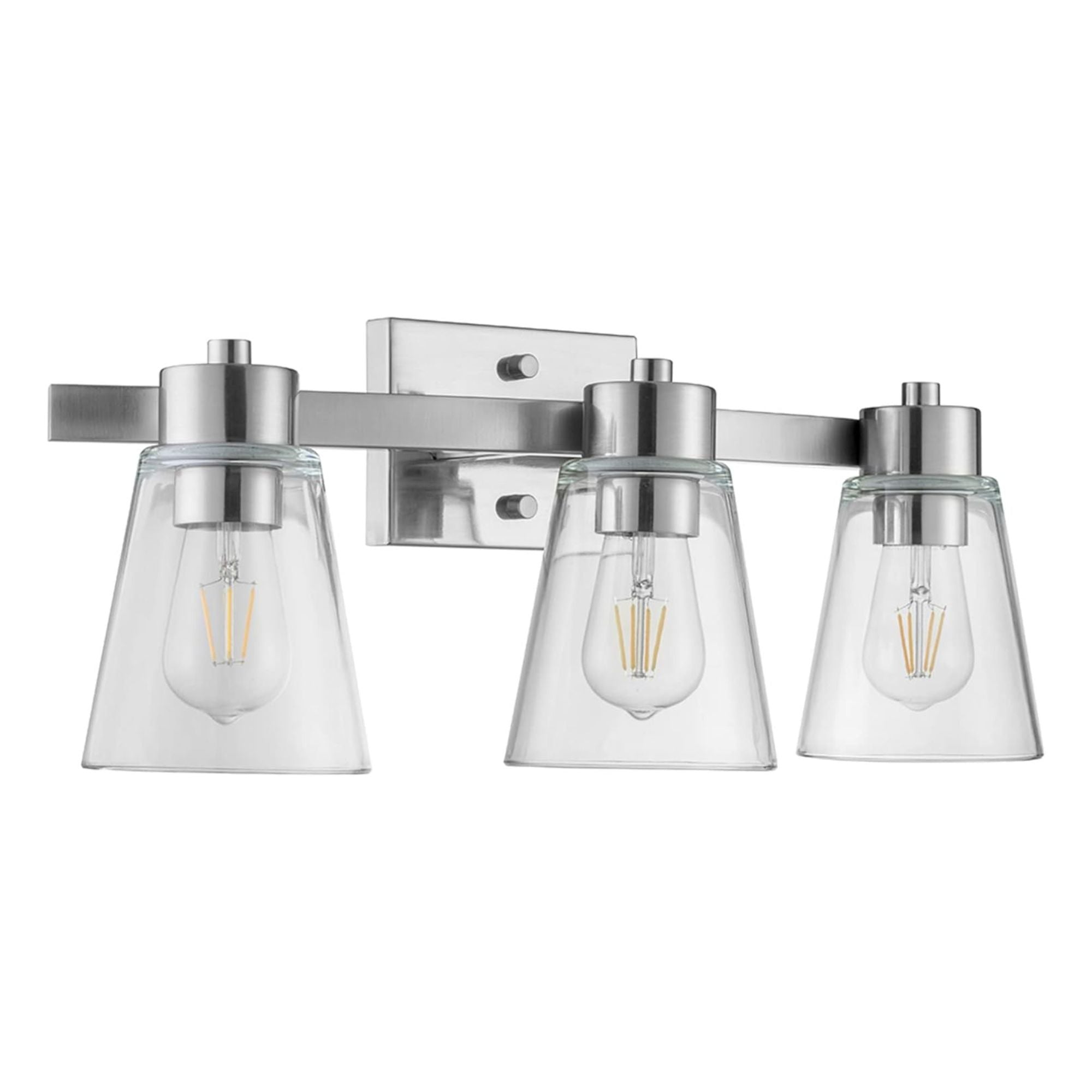 Prominence Home 2 Pack Fairendale 3 Light Bathroom Vanity Light, Brushed Nickel