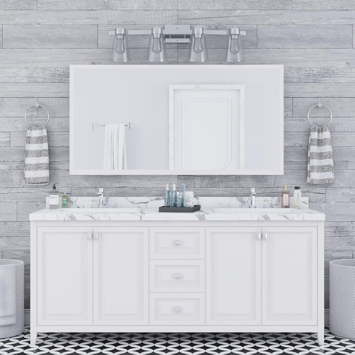 Prominence Home Fairendale 4 Light Bathroom Wall Vanity Light, Nickel (Open Box)