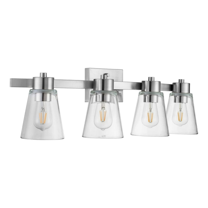 Prominence Home Fairendale 4 Light Bathroom Wall Vanity Light, Nickel (Open Box)