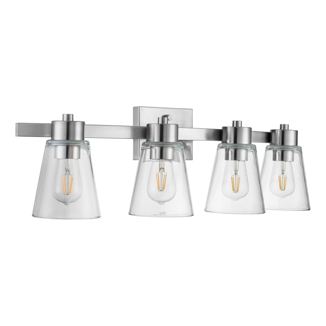Prominence Home Fairendale 4 Light Bathroom Wall Vanity Light, Nickel (Open Box)