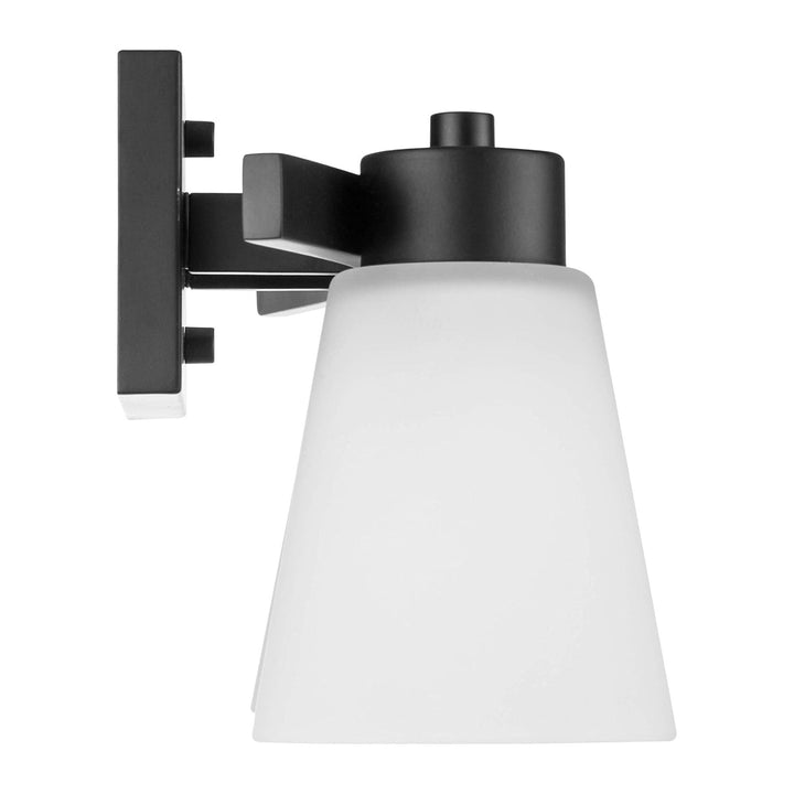 Prominence Home 4 Light Modern Vanity Light, Frosted Glass, Black (Open Box)