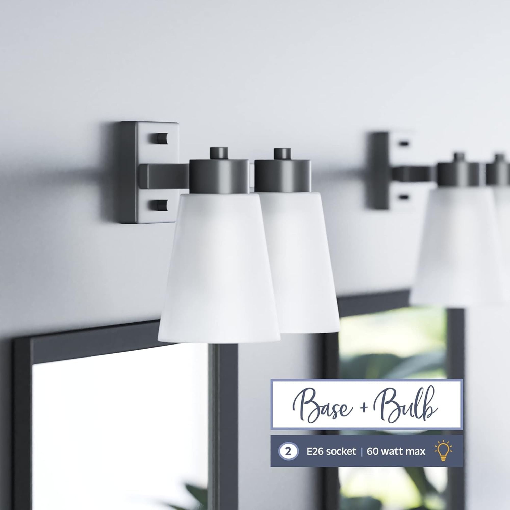 Prominence Home 2 Pack 4 Light Modern Bathroom Vanity Light with Frosted Glass - VMInnovations