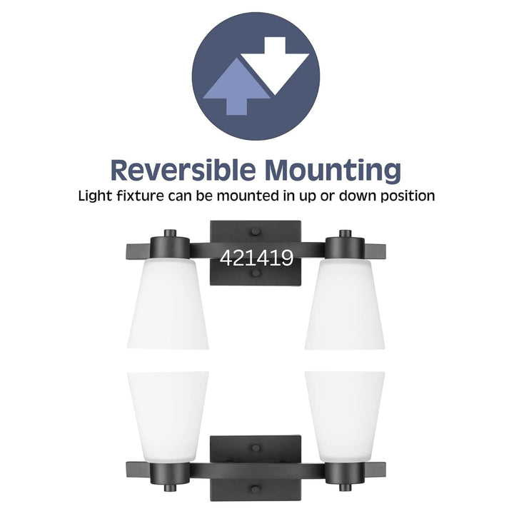 Prominence Home 2 Pack 4 Light Modern Bathroom Vanity Light with Frosted Glass