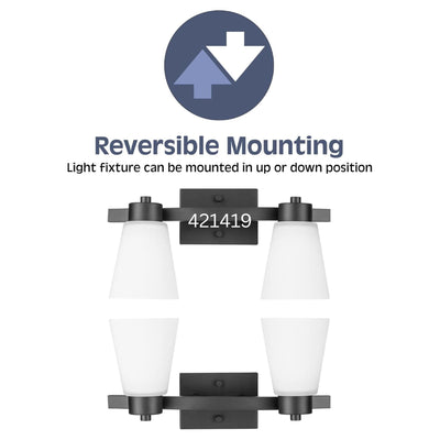 Prominence Home 2 Pack 4 Light Modern Bathroom Vanity Light with Frosted Glass - VMInnovations