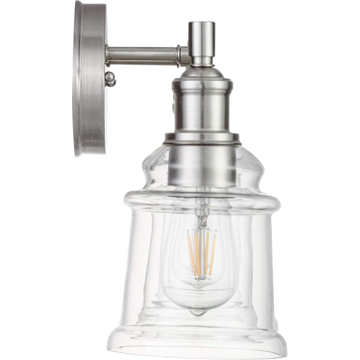 Prominence Home 2 Pack Eaton Ridge 3 Light Industrial Bathroom Vanity, Nickel